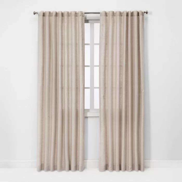 Linen Light Filtering Curtain Panels - Threshold™ | Target