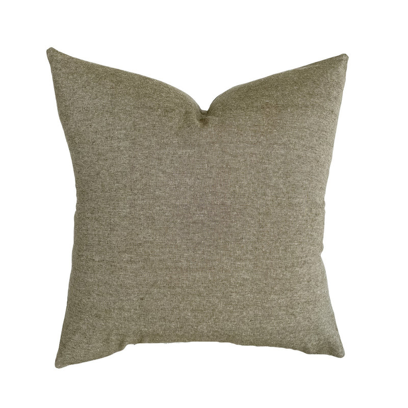 Oliver | Olive Linen Pillow Cover | Linen and James