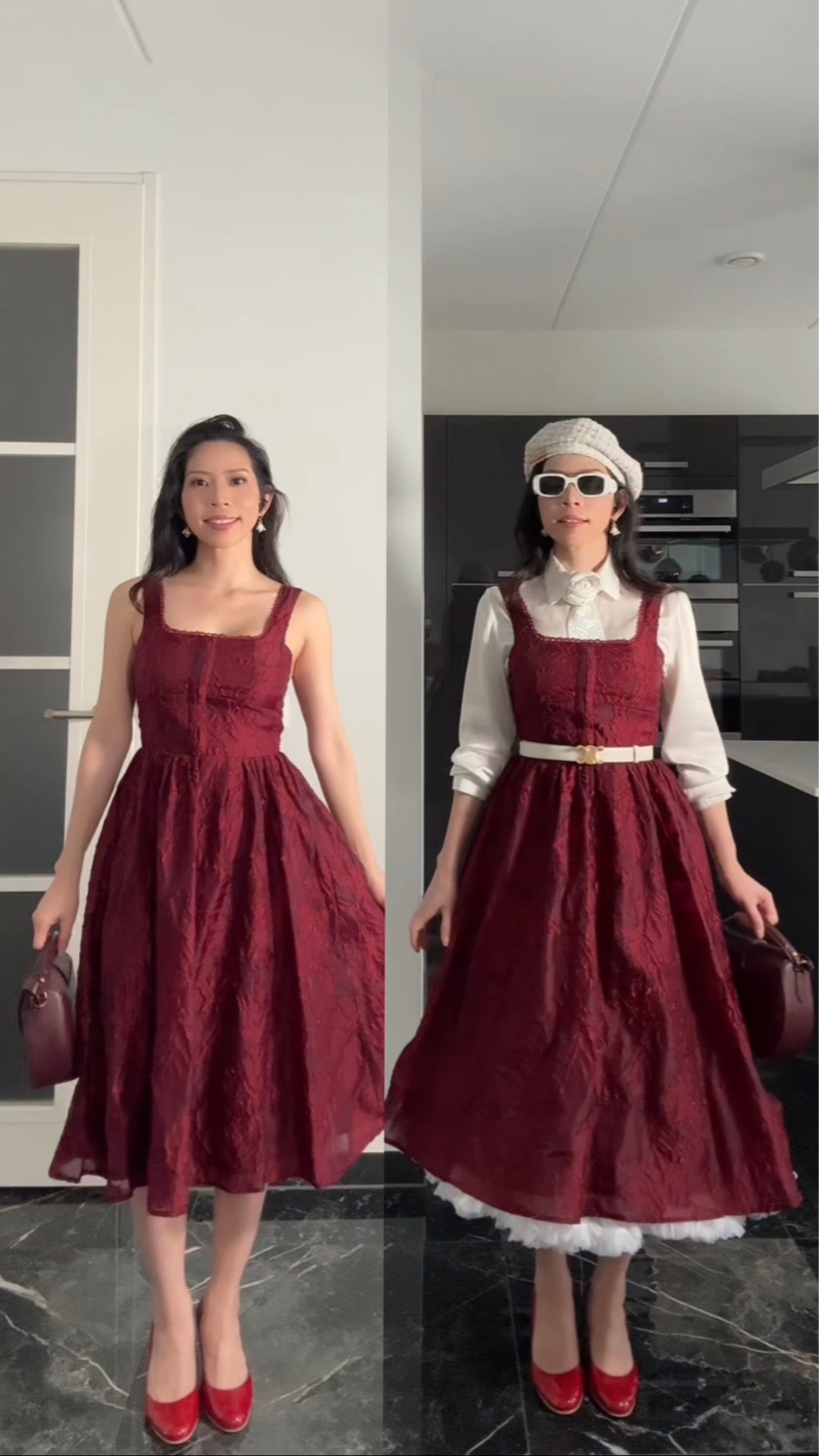 One dress.
Two completely different energies.

Romantic & effortless.
Or vintage, layered & bold.

Same piece.
Different styling.
Different story.

You don’t need more clothes —
you need more ideas.

Which one feels more like you? 🩷

#LTKspring #LTKstyletip #LTKdresses