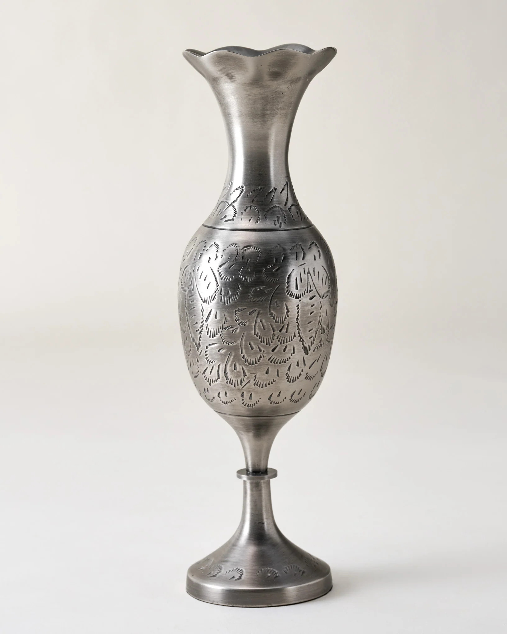 Gwendolyn Pewter Etched Bud Vase | Magnolia