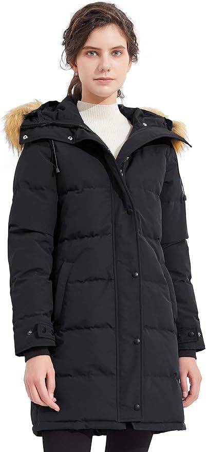 Orolay Women's Thickened Down Coat with Adjustable Hood Warm Winter Jacket | Amazon (US)