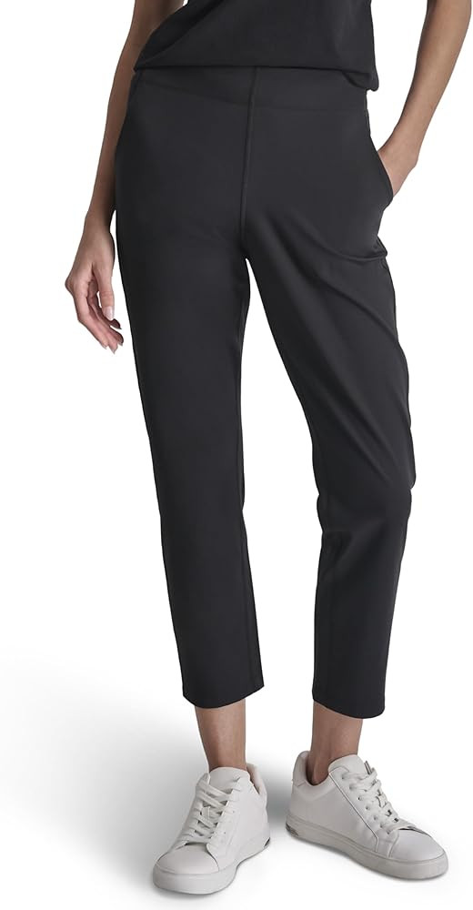 DKNY Women's Elastic Waistback Tapered Athletic Pant | Amazon (US)