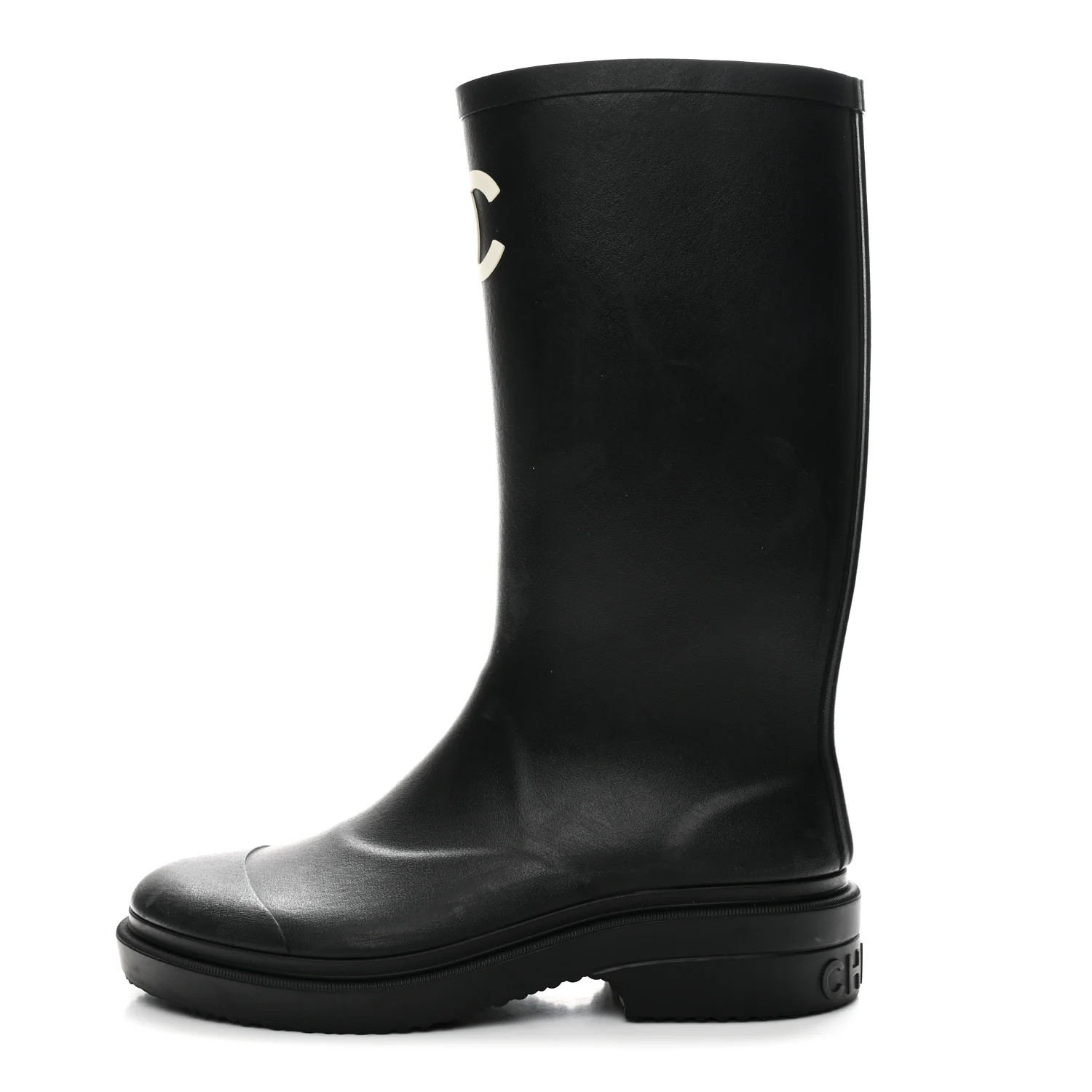 Caoutchouk CC High Boots 36 Black | FASHIONPHILE (US)