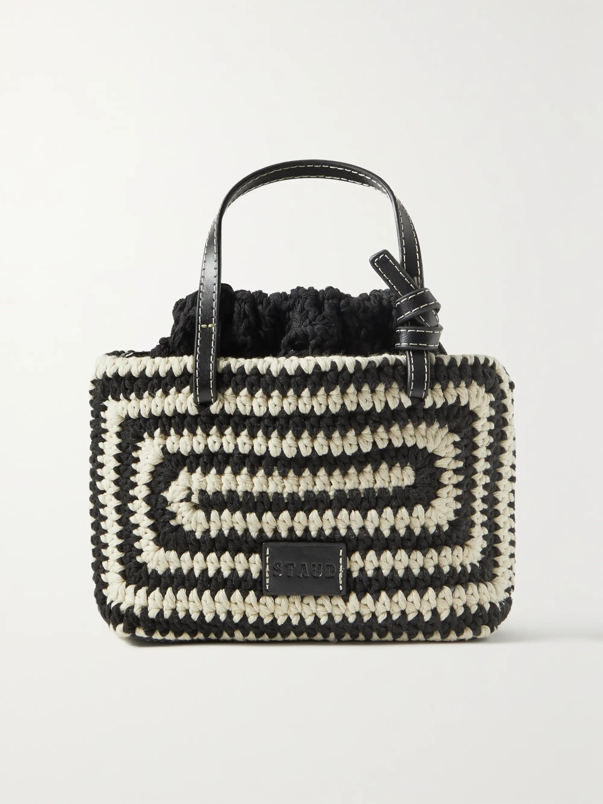 Ria leather-trimmed crochet-knit tote | NET-A-PORTER APAC