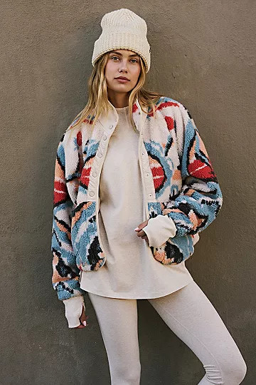 Hit The Slopes Printed Fleece Jacket | Free People (Global - UK&FR Excluded)