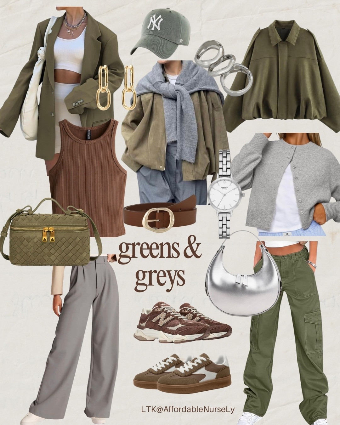 Greens and greys are a match made in fashion heaven. 

#LTKTravel #LTKSeasonal #LTKootd
