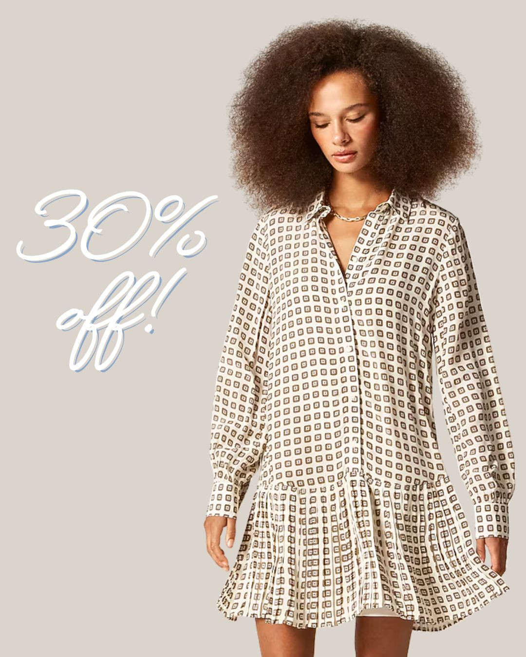 Chic style meets everyday comfort 🤍 This J.Crew patterned shirt dress is the perfect effortless piece to wear now and transition into fall. Lightweight, flattering, and easy to dress up or down — plus it’s 30% off!

J.Crew dress, shirt dress, patterned dress, fall outfit, casual chic style, work to weekend look, effortless fashion 

 #LTKSaleAlert #LTKStyleTip #LTKBeauty