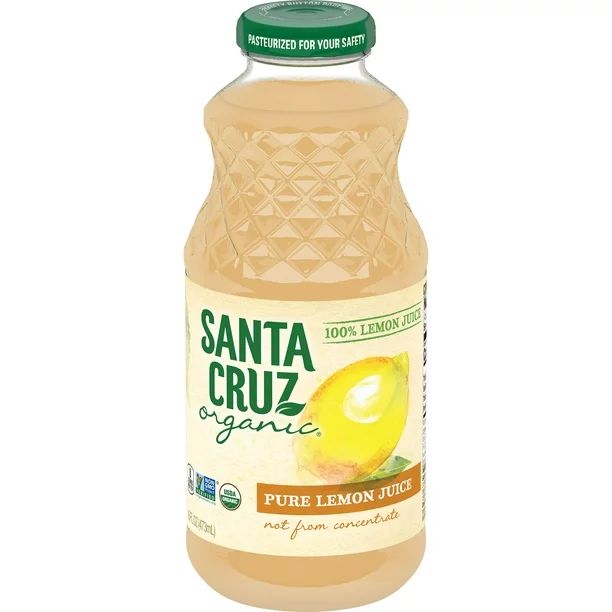 Santa Cruz Organic 100% Pure Lemon Juice, 16 Fluid Ounces - Walmart.com | Walmart (US)