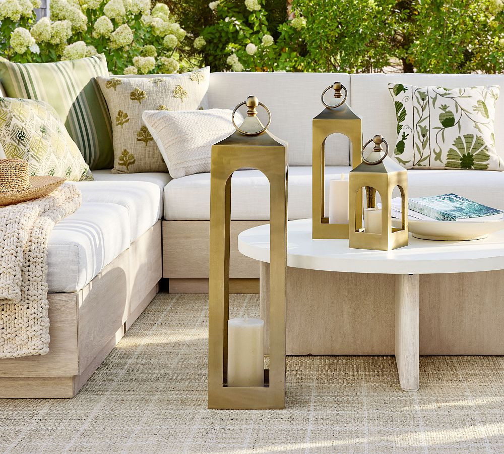 Caleb Handcrafted Metal Outdoor Lantern | Pottery Barn (US)