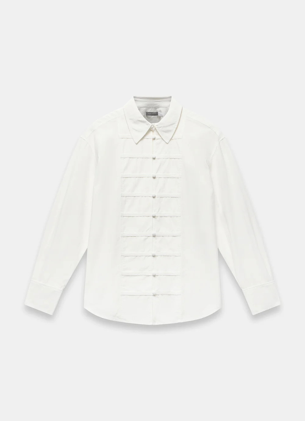 White Cotton Blend Knot Button Shirt | Mint Velvet - ROW
