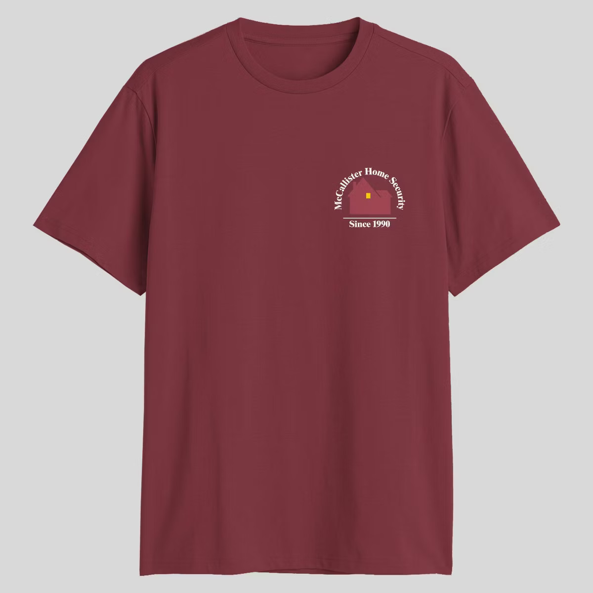 Men's Home Alone Security Graphic T-Shirt - Burgundy | Target