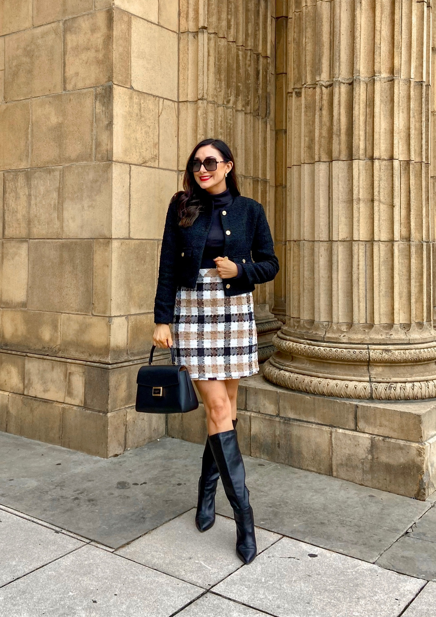 How to style a tweed jacket for brunch 🖤

Black tweed jacket size small, TTS
Black turtleneck, linked similar 
Plaid mini skirt, linked similar 
Black knee high boots, linked similar 

Fall outfit 
Brunch outfit 
Parisian outfit 
Chic outfit 

#LTKstyletip #LTKitbag #LTKSeasonal