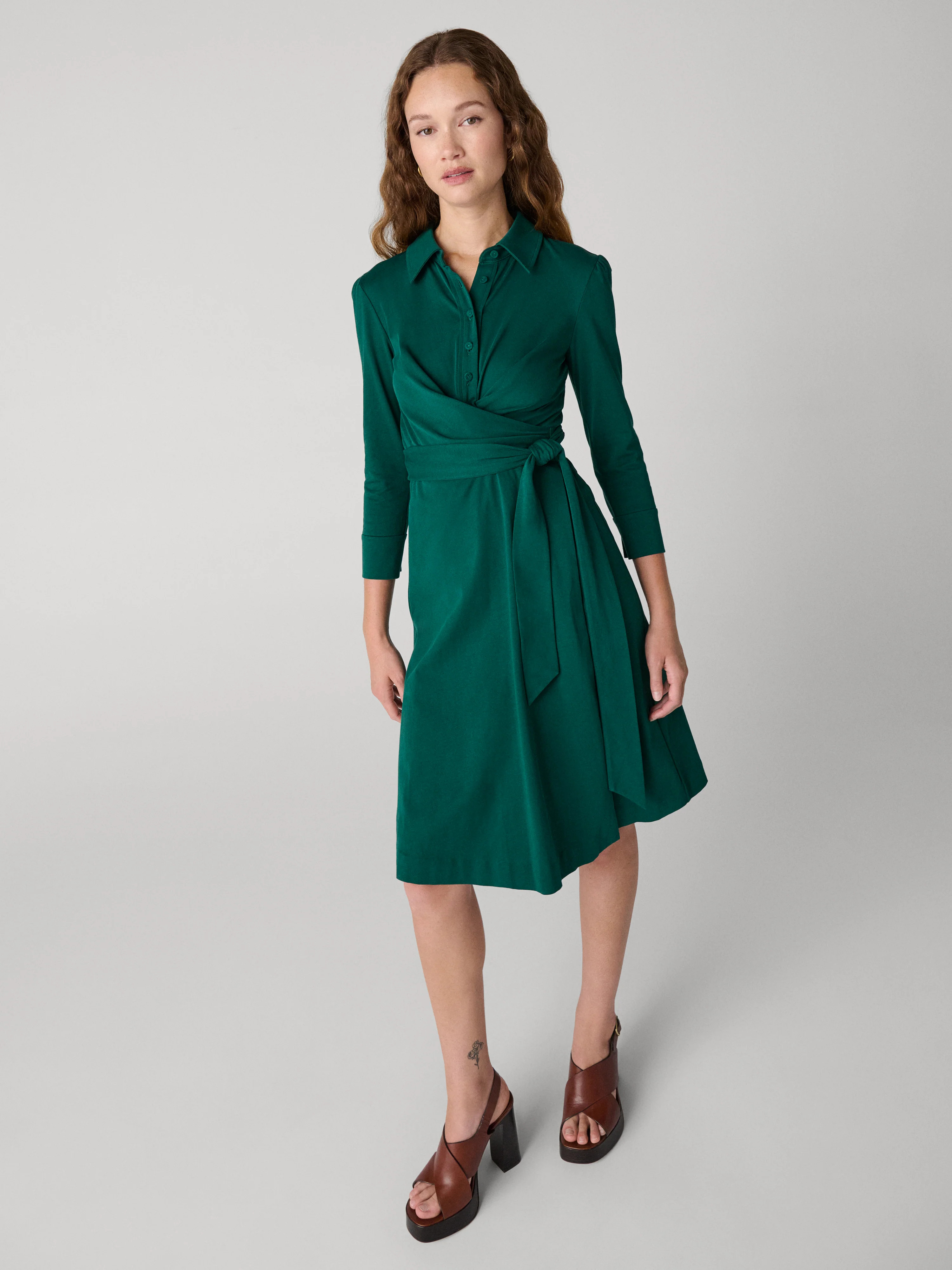 Sana Knee Length Dress | Diane von Furstenberg US