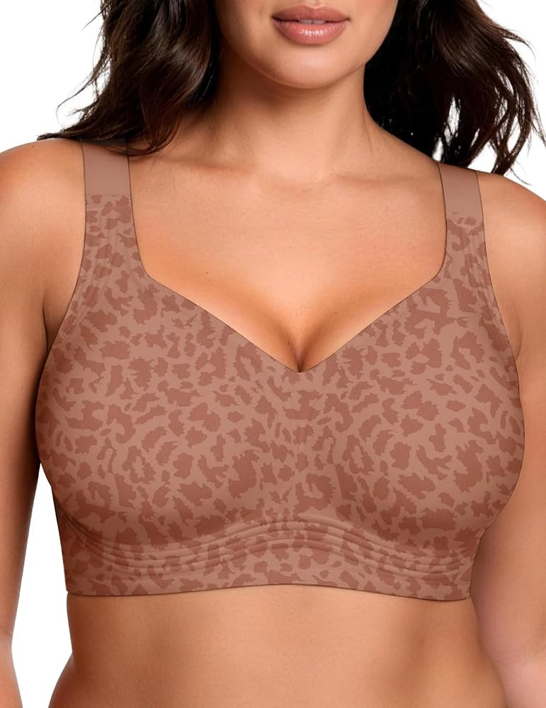 Vertvie Jelly Bras for Women Plus Size Minimizer Soft Wireless Push Up Bra Full Supportive Older ... | Amazon (US)