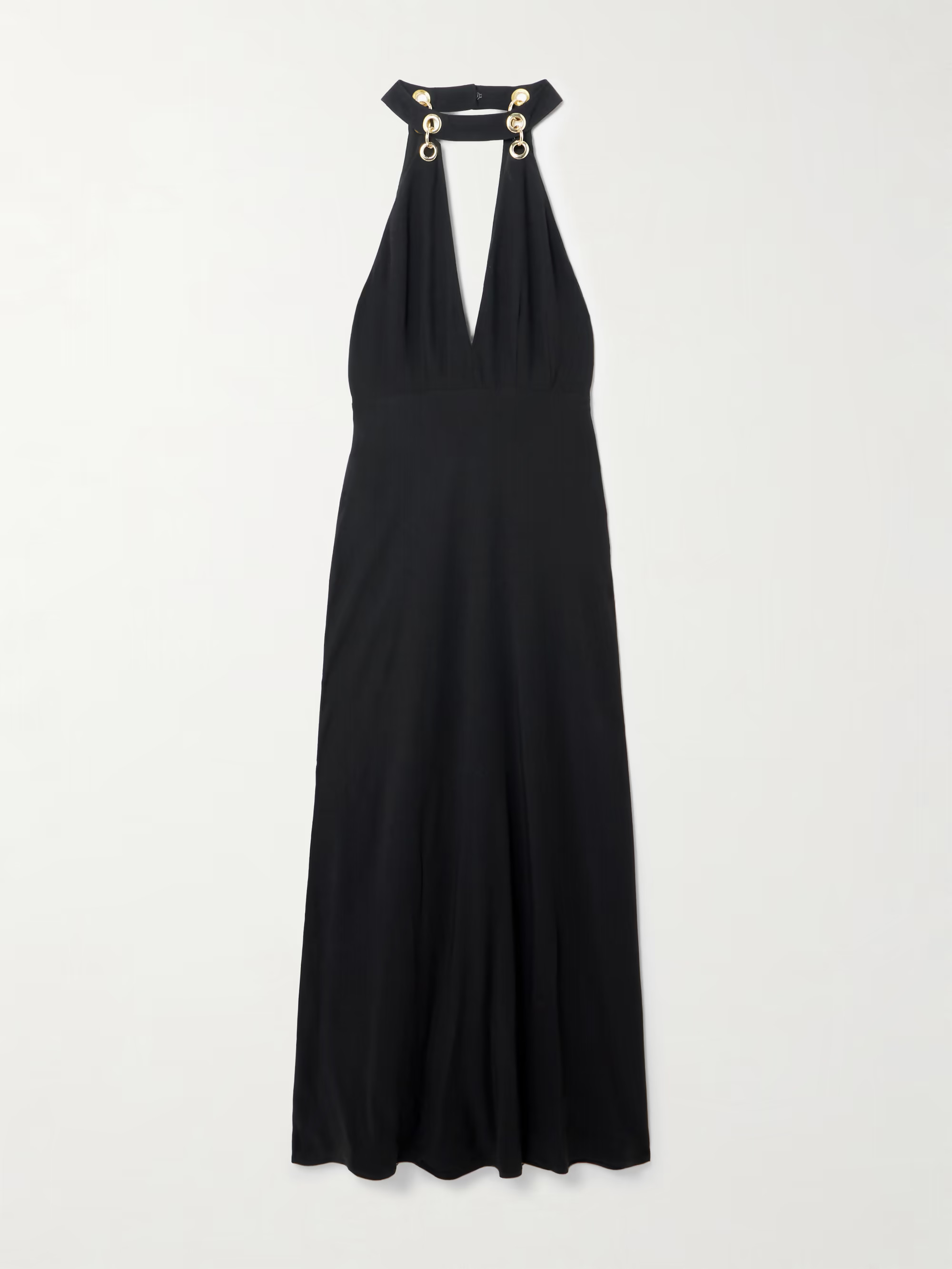 Eleanora eyelet-embellished crepe de chine halter neck midi dress | NET-A-PORTER (UK & EU)