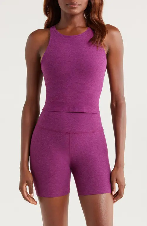 Beyond Yoga Spacedye Refocus Racerback Crop Tank in Aubergine-Beet at Nordstrom, Size X-Small | Nordstrom