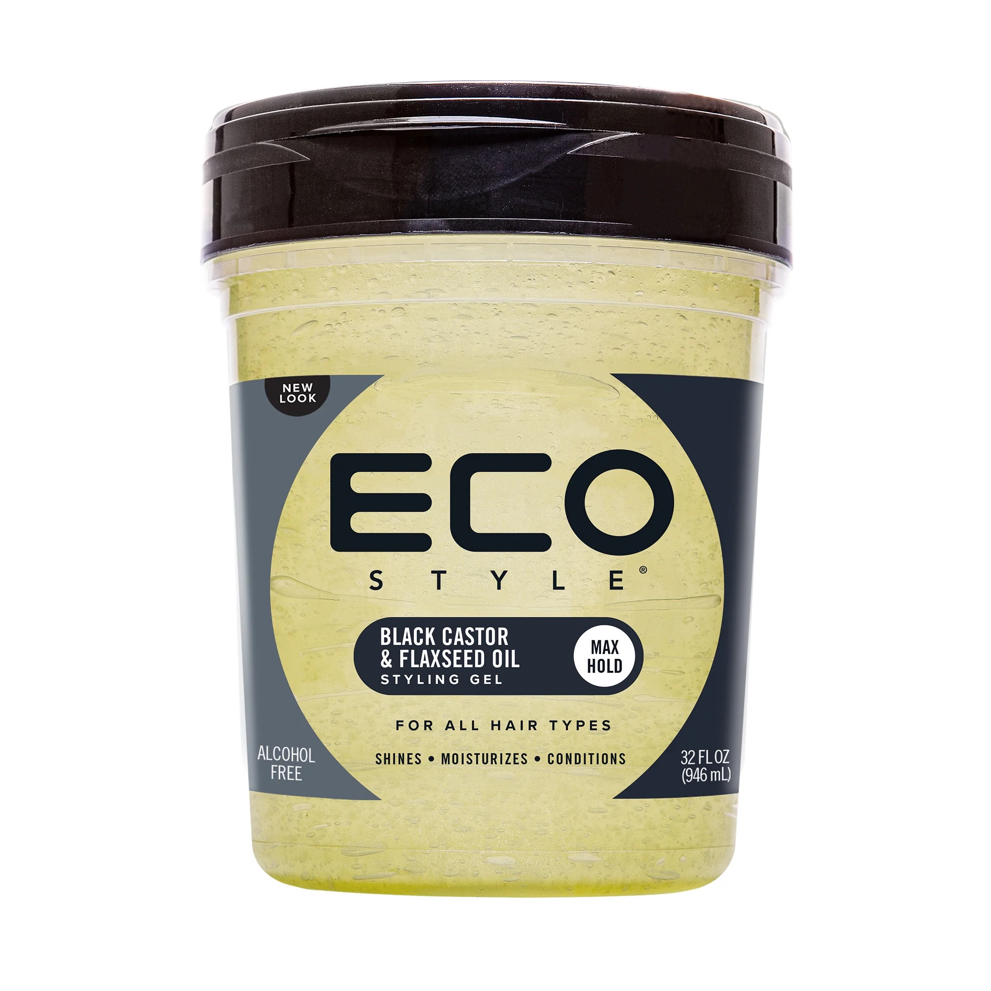Eco Styler Black Castor & Flaxseed Oil Hair Styling Gel, 32 oz | Walmart (US)