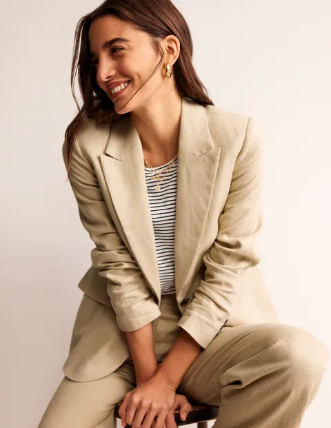 Marylebone Linen Blazer | Boden (UK & IE)