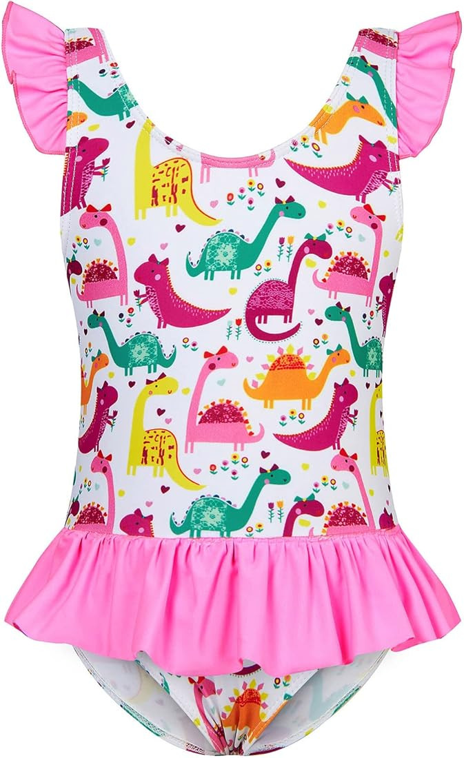 Toddler Little Girls One Piece Swimsuits Ruffles Bathing Suits Mermaid Unicorn Swimwear 2-6T | Amazon (US)