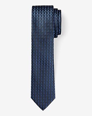 Navy Houndstooth Jacquard Tie | Express