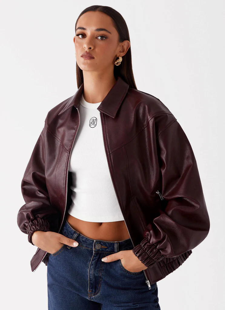 Holland Bomber Jacket - Wine | Peppermayo (Global)