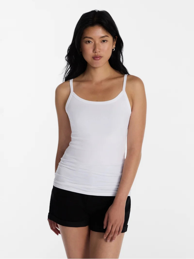 No Boundaries Ribbed Cami Top, Women's XXS-XXL | Walmart (US)
