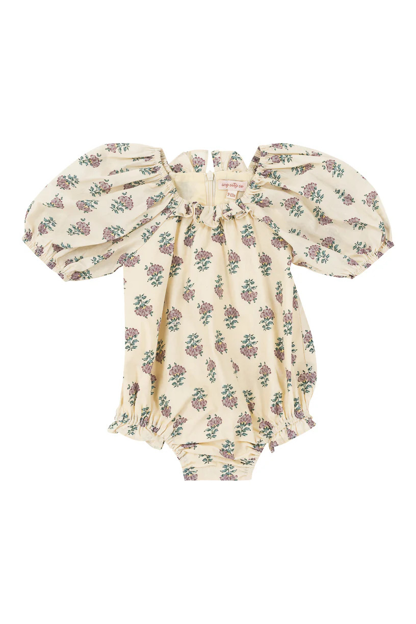 Baby Lettie Romper in Purple Floral | Ivy City Co