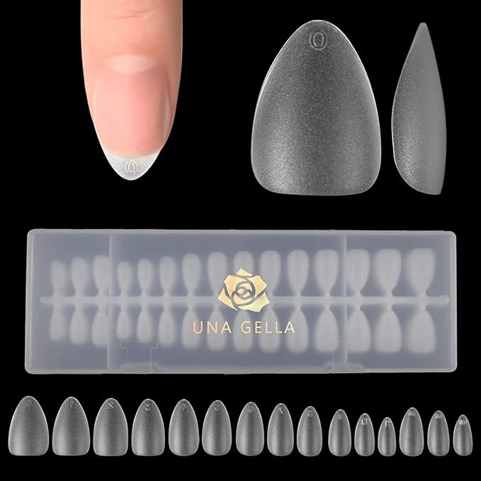 UNA GELLA Short Almond Nails Tips 360pcs 15 Sizes Press on Nails Base Tips Short Almond False Fak... | Amazon (US)