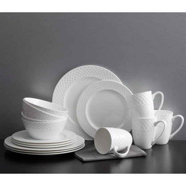 Mikasa Trellis 16 Piece Bone China Dinnerware Set, Service for 4 | Wayfair North America
