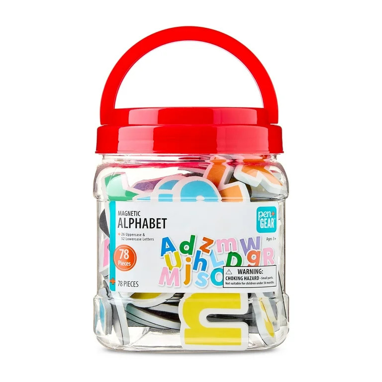 Pen+Gear Magnetic Alphabet Tub, 78 Pieces | Walmart (US)