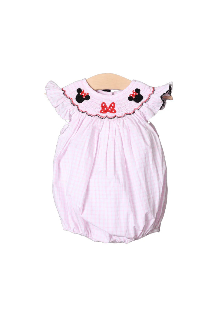 Smocked Mouse and Bow Windowpane Bubble | The Smocked Flamingo