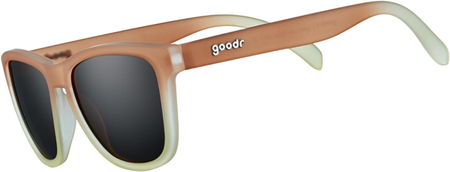 goodr Three Parts Tee Polarized Sunglasses, Medium Sized (OG), Light Brown Translucent Frame with... | Amazon (US)