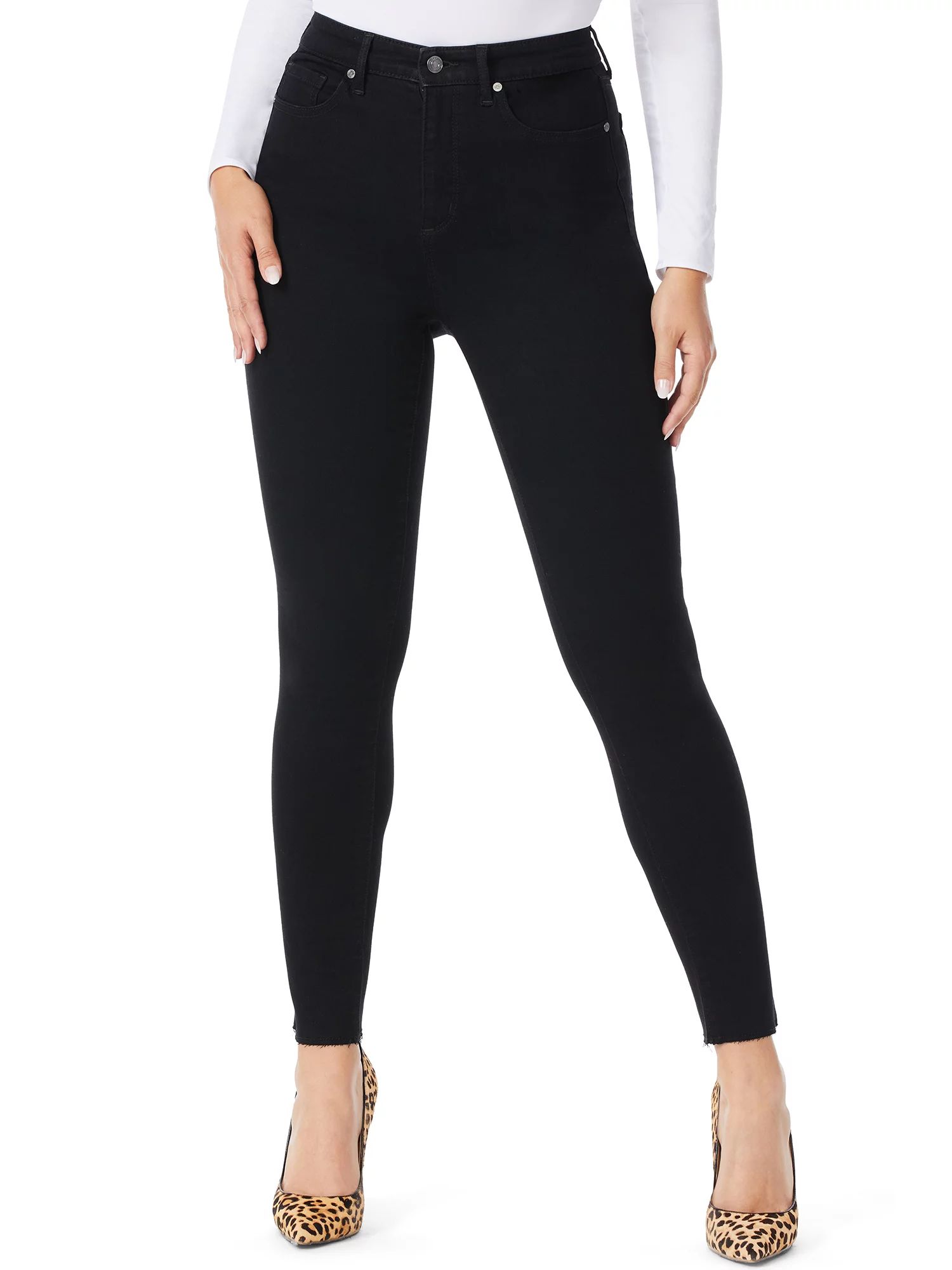Sofia Jeans Women's Rosa Curvy Super High Rise Destructed Skinny Ankle Jeans | Walmart (US)