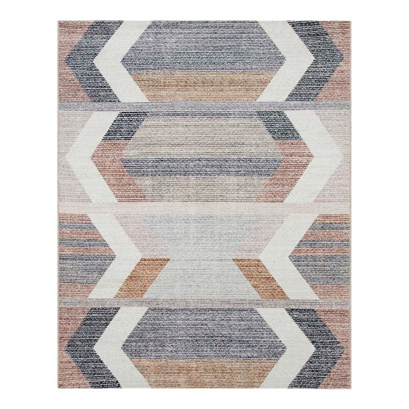 (B827) Arrow Multicolor Washable Area Rug, 8x10 | At Home