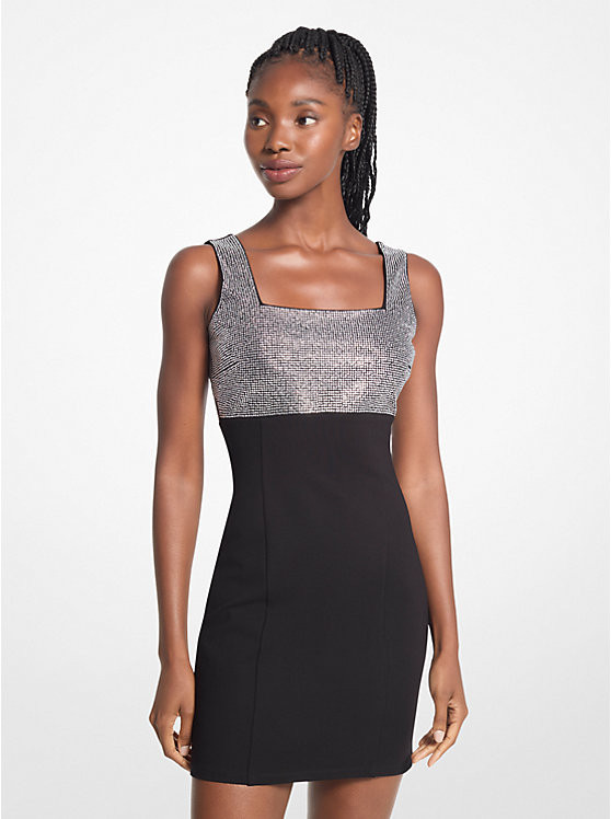 Embellished Stretch Viscose Mini Dress | Michael Kors US