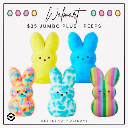 Plush Peeps, jumbo sized plush peeps, Walmart peeps, Easter basket, easter gift 

#LTKkids #LTKSeasonal #LTKSpringSale