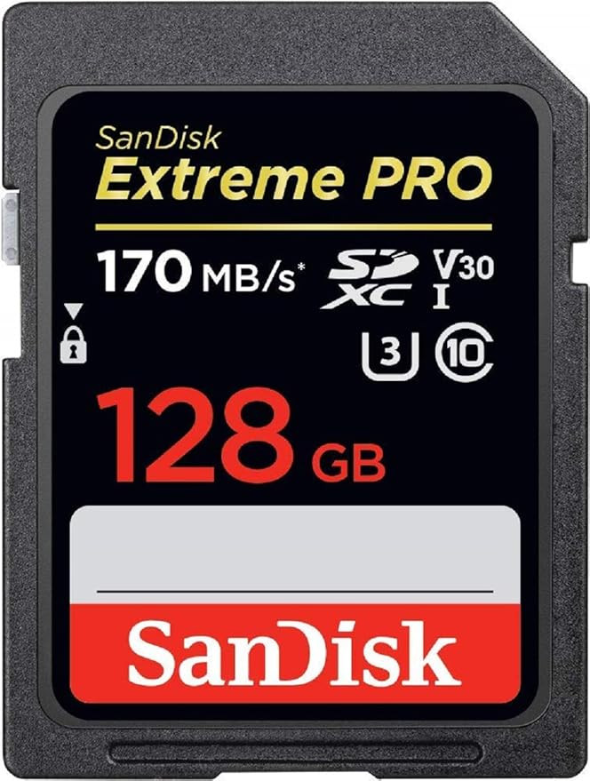 SanDisk 128GB Extreme PRO SDXC UHS-I Card - C10, U3, V30, 4K UHD, SD Card - SDSDXXY-128G-GN4IN | Amazon (US)