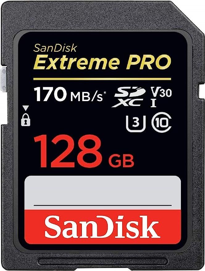 SanDisk 128GB Extreme PRO SDXC UHS-I Card - C10, U3, V30, 4K UHD, SD Card - SDSDXXY-128G-GN4IN | Amazon (US)