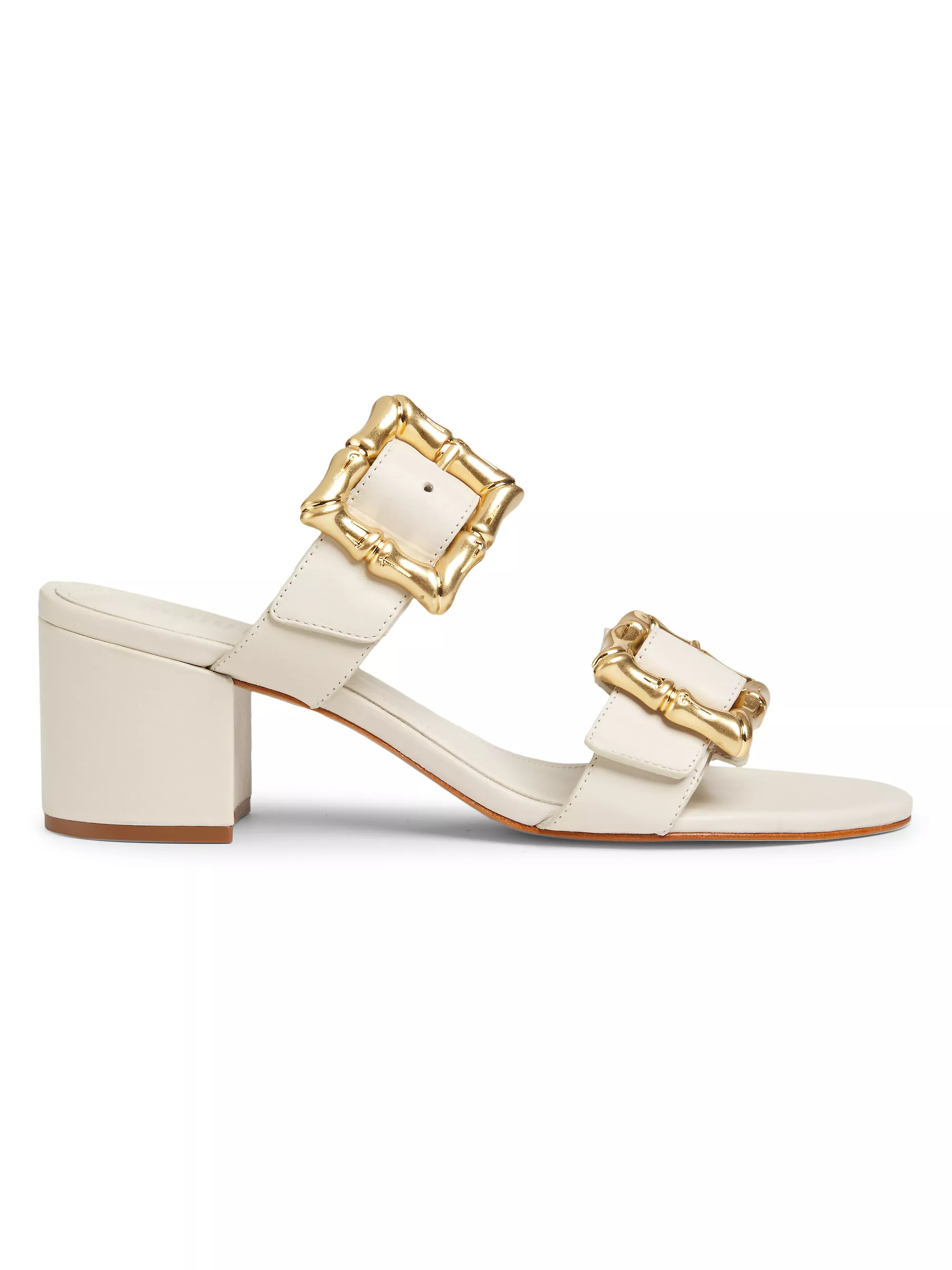 Enola 63MM Leather Block-Heel Sandals | Saks Fifth Avenue