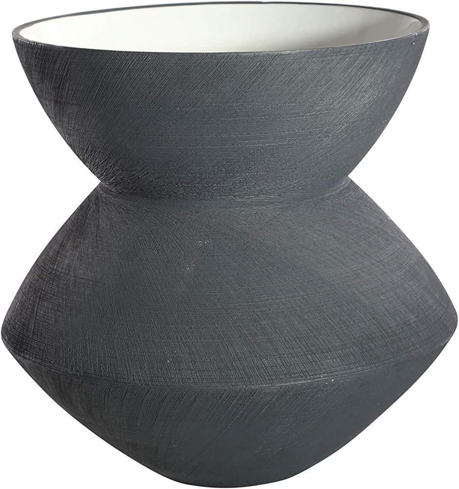 Sagebrook Home 13242-02 Ceramic Vase, 11.5 x 11.5 x 11.5 ES, Charcoal | Amazon (US)