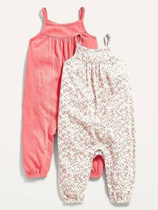 Sleeveless Shirred Jumpsuit 2-Pack for Baby | Old Navy (US)