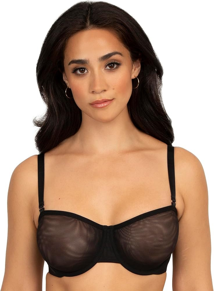 Smart & Sexy Women's Sheer Mesh Unlined Balconette Bra | Amazon (US)