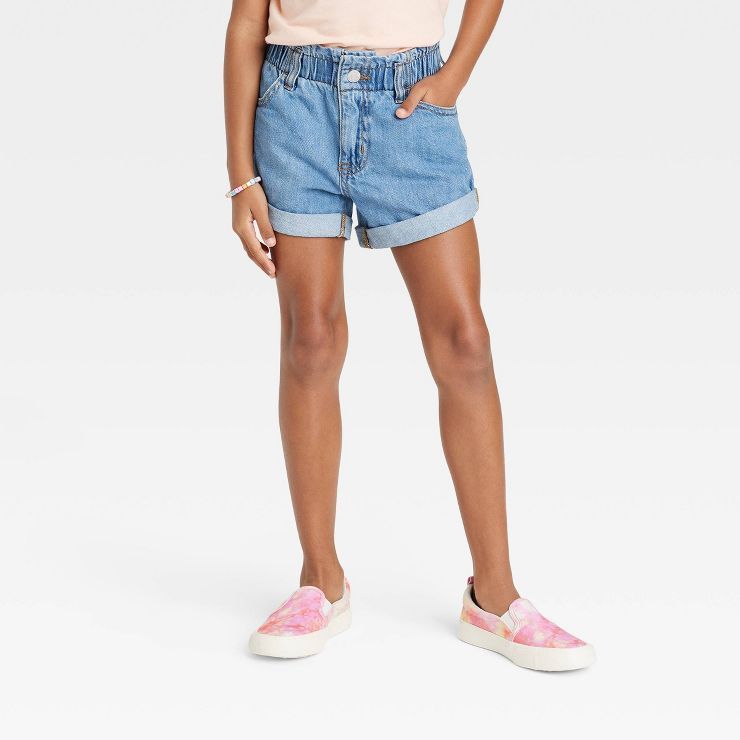 Girls' High-Rise Paper Bag Jean Shorts - Cat & Jack™ | Target