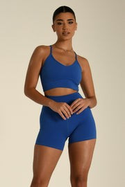 Edena V Back Crop Top - Cobalt Blue | MESHKI US