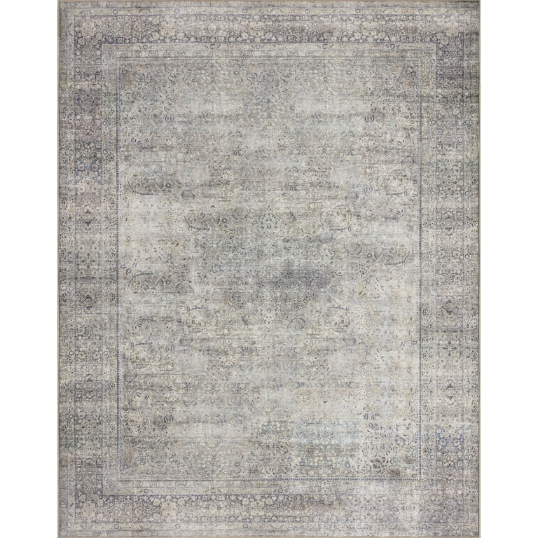 Loloi II Wynter WYN-03 Silver / Charcoal Oriental Area Rug 7'-6" x 9'-6" | Walmart (US)