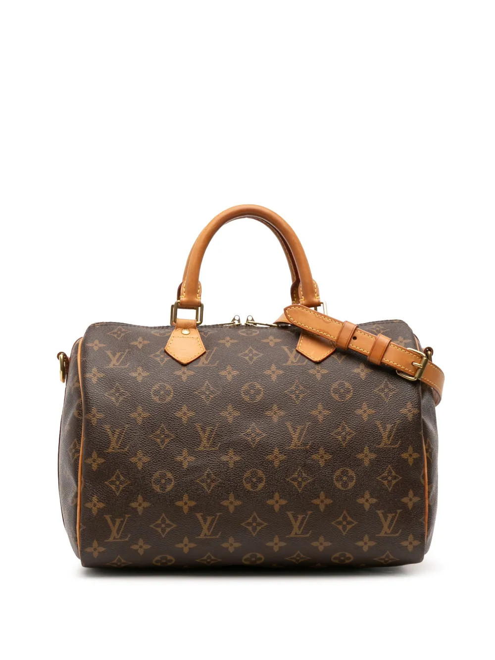 Louis Vuitton Pre-Owned 2010 Monogram Speedy Bandouliere 30 satchel - Brown | Farfetch Global