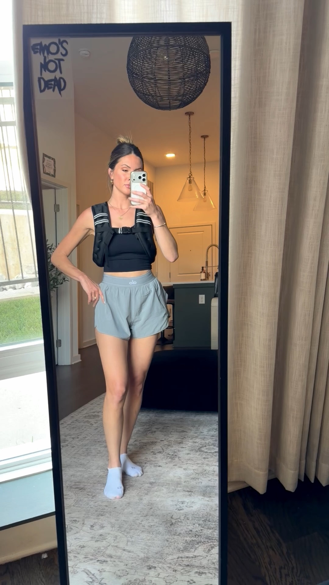 No longer carries the grey shorts, but they have tons of other colors! 12lb vest