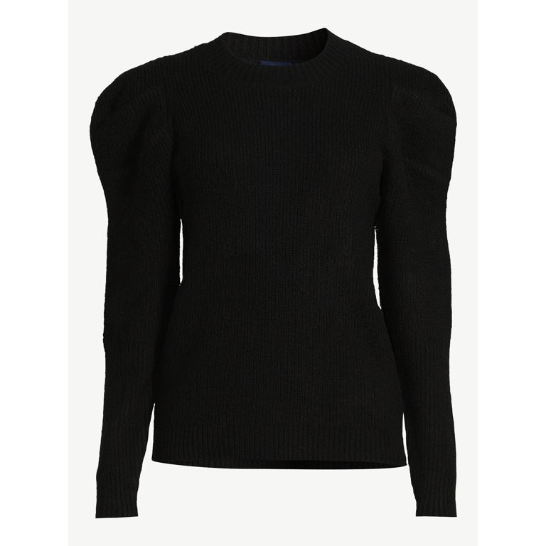 Scoop Women's Pullover Sweater with Long Sculped Sleeves, Sizes XS-XXL | Walmart (US)