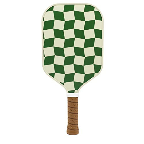 Picklish Pickleball Checks Paddle | Fiberglass Surface with High Grit and Spin, Extended Handle, 11mm, Comfort Grip, Luxury, Stylish, Performant Pickleball Rackets | Amazon (US)