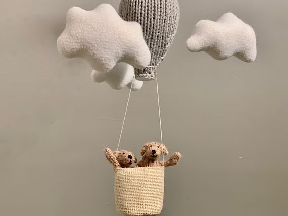 Golden Retriever Custom Pet Baby Mobile Knit Dogs in Hot Air | Etsy | Etsy (US)